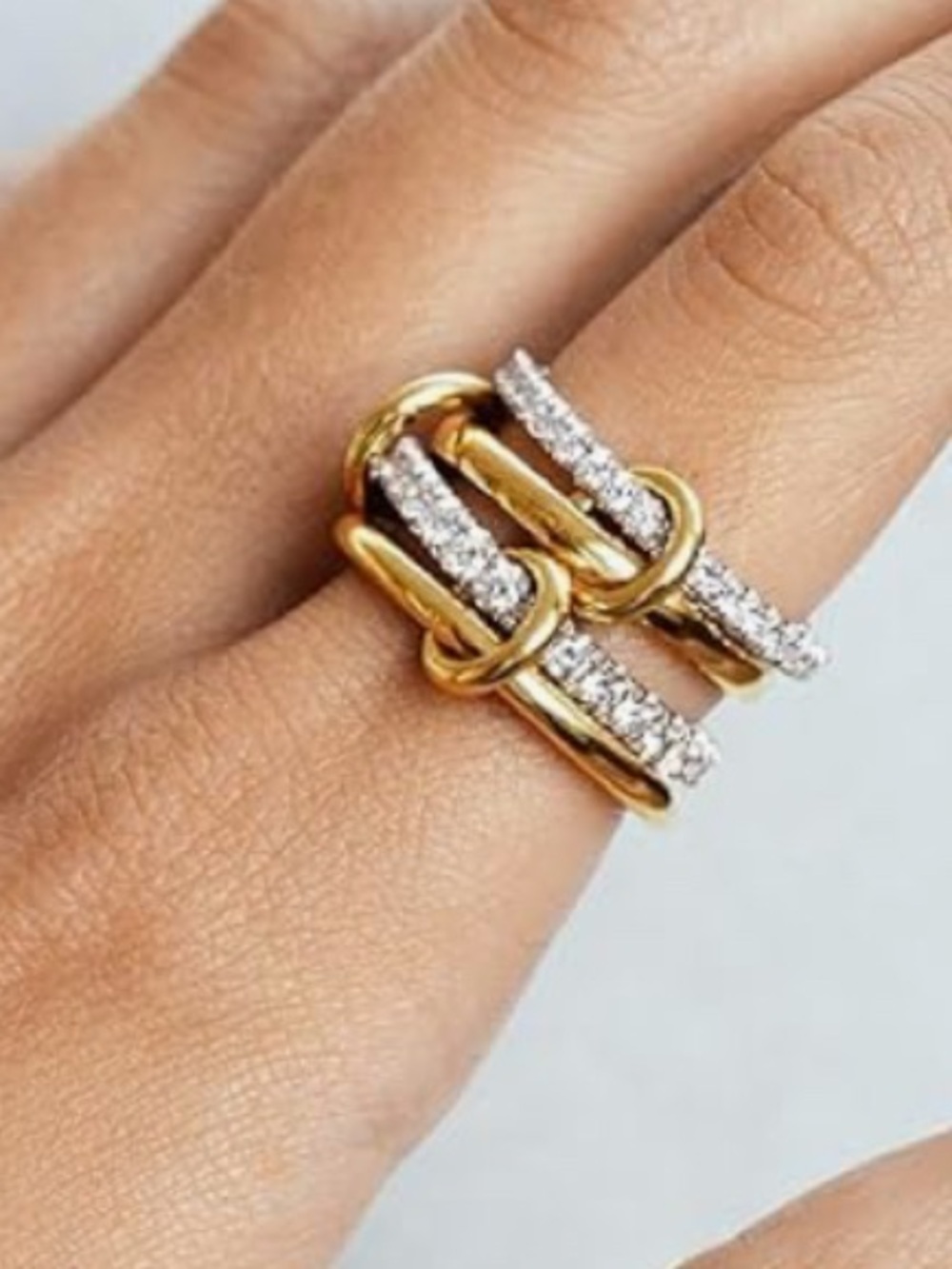 TLY Two-Tone Interlocking Rings - Picture 2 of 2